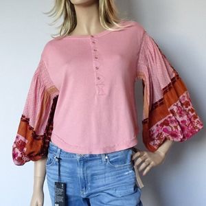 Women's Pink Bohemian Top